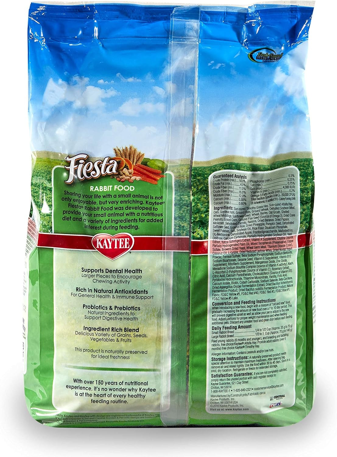 Kaytee Fiesta Pet Rabbit Food, 6.5 Pound