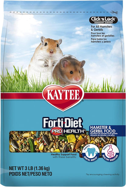 Kaytee Forti-Diet Pro Health Pet Hamster & Gerbil Food, 3 Pound