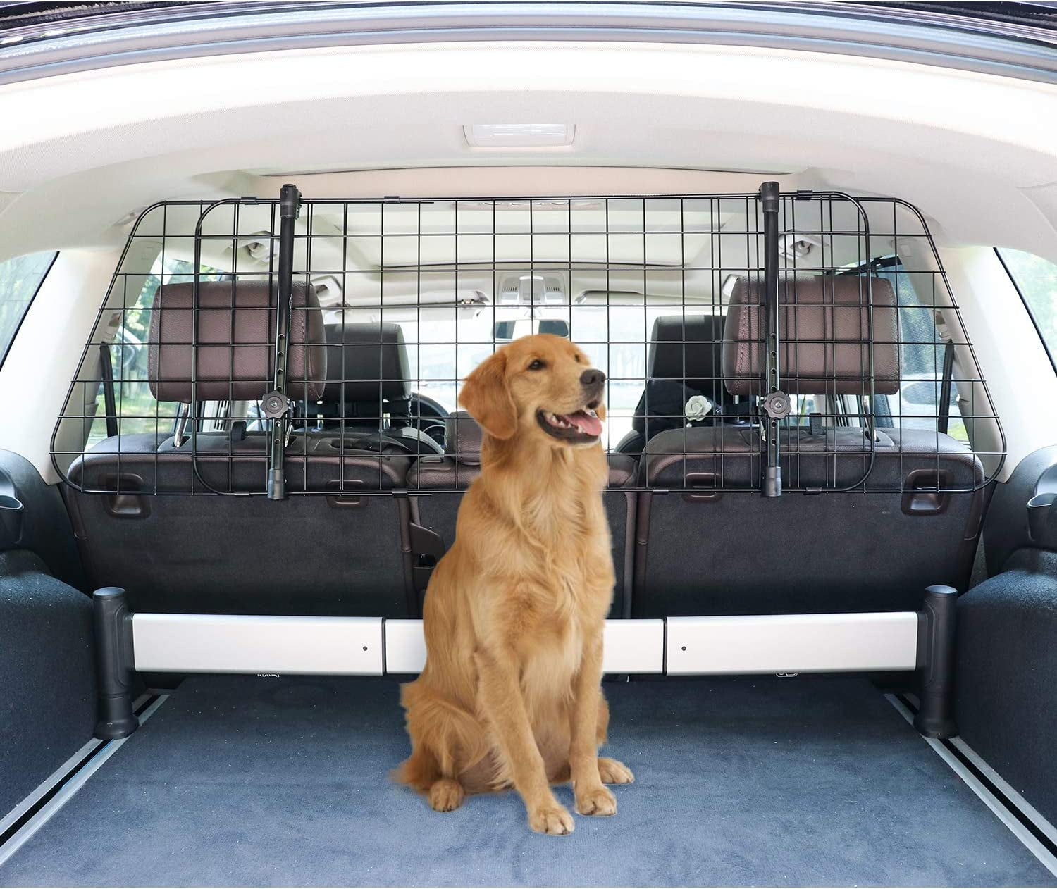 Amazon Basics Adjustable Dog Car Barrier 55 X 2 X 16 Inch, Black