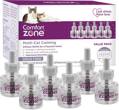 Comfort Zone Multi Cat Calming Diffuser Refills: 6 Pack