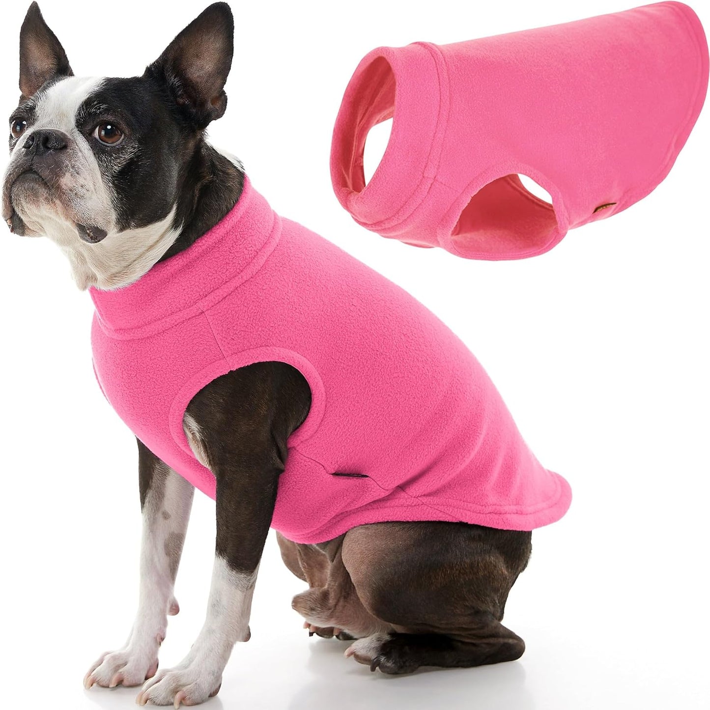 Gooby Stretch Fleece Vest Dog Sweater - Pink, 2X-Large - Warm Pullover Fleece Dog Jacket - Winter Dog Clothes for Small Dogs Boy or Girl - Dog Sweaters for Small Dogs to Dog Sweaters for Large Dogs