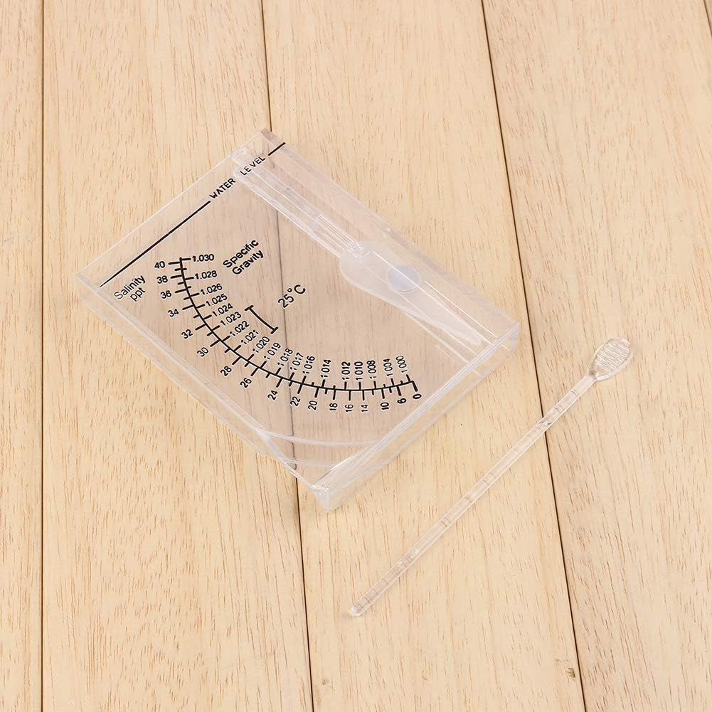 GLOGLOW Accurate Hydrometer Salinity Meter, Seawater Hydrometer Accurate Automatic Hydrometer Salt Water Salinity Meter for Aquarium Fish Marine Sea Saltwater