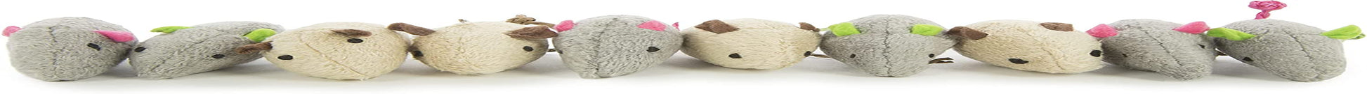 Smartykat Skitter Critters Value Pack Catnip Cat Toys - Gray/Cream, Set of 10