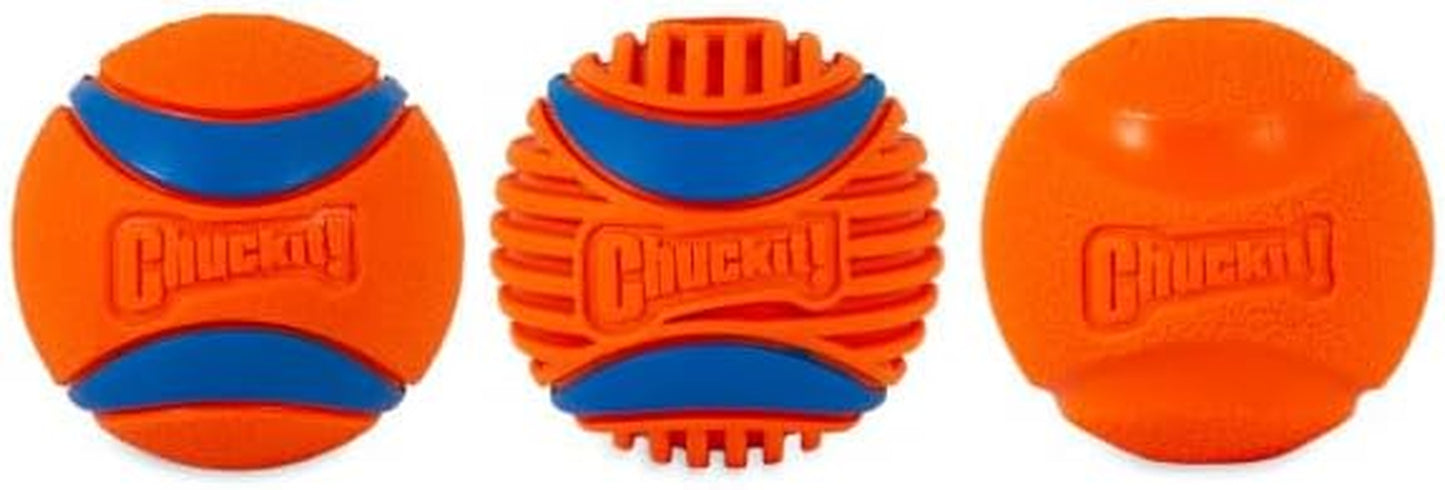 Chuckit! Dog Fetch Ball Medley, Medium, 3 Pack, Ultra, Rugged Balls Included