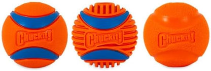 Chuckit! Dog Fetch Ball Medley, Medium, 3 Pack, Ultra, Rugged Balls Included