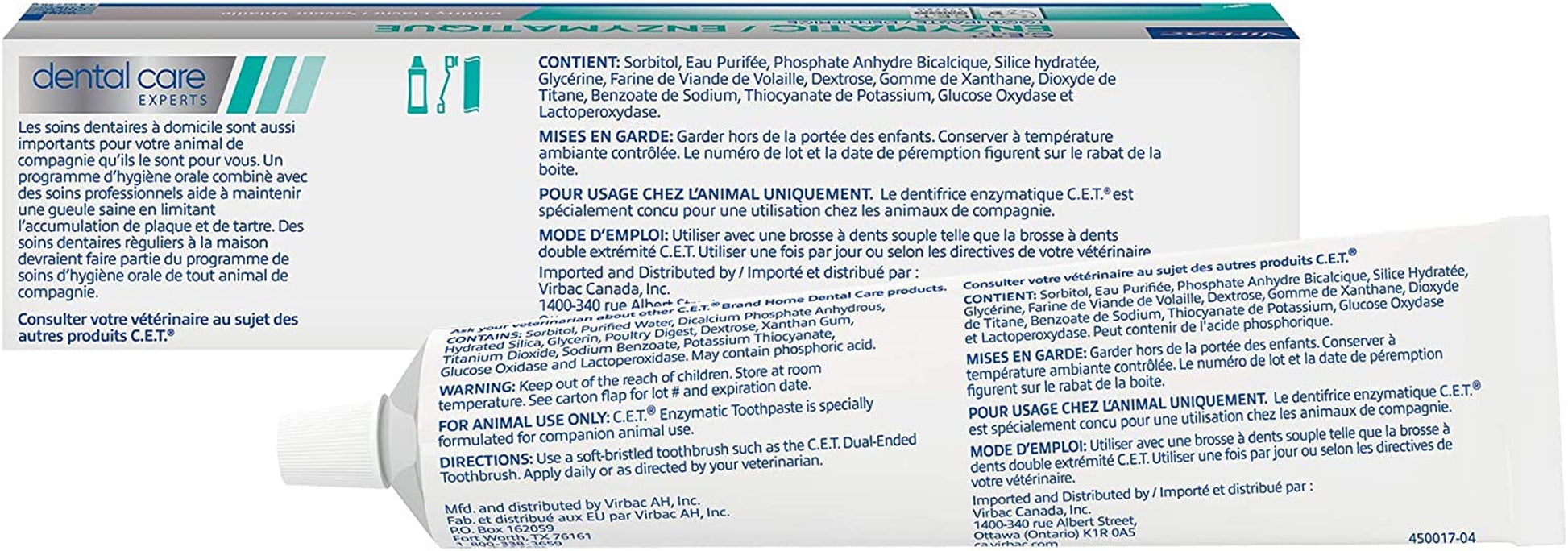 Virbac CET Enzymatic Toothpaste| Eliminates Bad Breath by Removing Plaque & Tartar Buildup | Best Pet Dental Care Toothpaste | Poultry Flavor, 2.5 Oz Tube