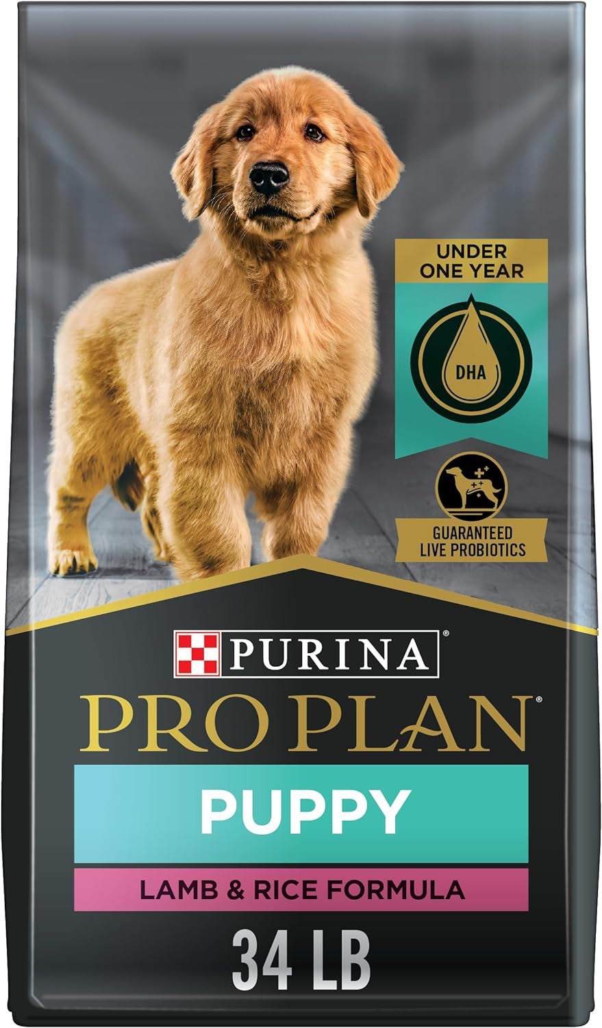 Purina Pro Plan High Protein Puppy Food DHA Lamb & Rice Formula - 34 Lb. Bag