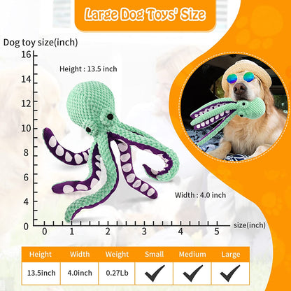 Squeaky Dog Toys for Medium and Small Dogs:Interactive Tug of War Dog Toy for Puppy Teething-Great Plush Dog Toy for Dogs to Keep Them Busy