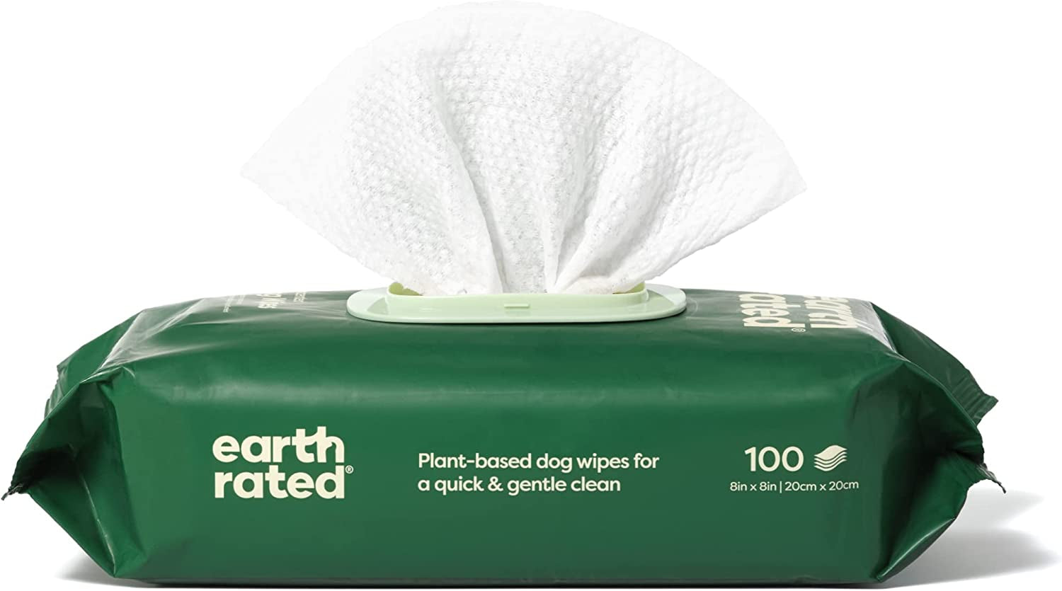 Earth Rated Dog Wipes, Thick Plant Based Grooming Wipes for Easy Use on Paws, Body and Bum, Unscented, 400 Count