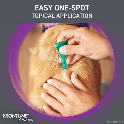 FRONTLINE plus Flea and Tick Treatment for Medium Dogs up to 23 to 44 Lbs., 3 Treatments