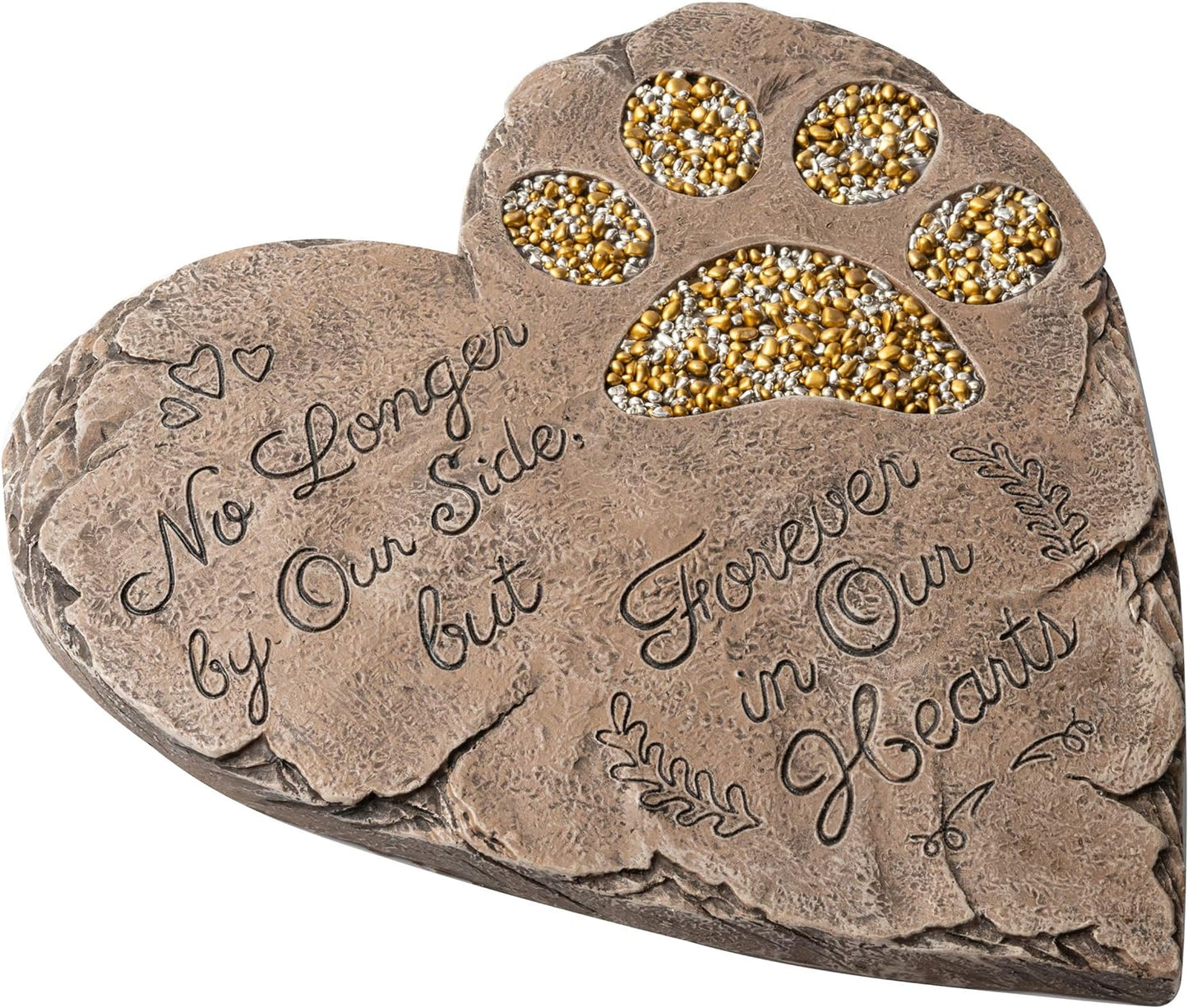 OBSI Dog Memorial Gifts for Loss of Dog Sympathy Gift - Rainbow Bridge Dog Memorial Stone for Remembrance Dog Passing Away Sympathy Gifts - Thoughtful Pet Loss Gifts - Gray