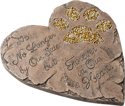 OBSI Dog Memorial Gifts for Loss of Dog Sympathy Gift - Rainbow Bridge Dog Memorial Stone for Remembrance Dog Passing Away Sympathy Gifts - Thoughtful Pet Loss Gifts - Brown