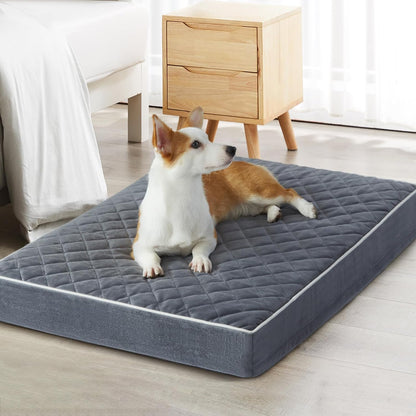 WNPETHOME Washable Dog Beds for Large Dogs, Giant Waterproof Dog Bed with Removable Washable Cover & Anti-Slip Bottom, Egg Crate Foam Pet Bed Mat, Multi-Needle Quilting XXXL Dog Bed