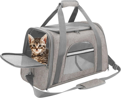 Prodigen Cat Carrier Dog Carriers for Small Dogs Soft Slided Airline Approved Collapsible Pet Travel Carrier, Small (19" W X 12" H X 10.6" D)