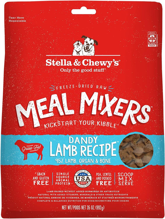 Stella & Chewy'S Freeze Dried Raw Dandy Lamb Meal Mixer – Dog Food Topper for Small & Large Breeds – Grain Free, Protein Rich Recipe – 35 Oz Bag