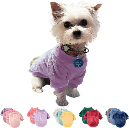 Fabricastle Small Dog Sweater, Dog Clothes, Dog Coat, Dog Jacket for Small or Medium Dogs Boy or Girl, Ultra Soft and Warm Cat Pet Sweaters, 1 Count (Medium, Purple)