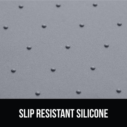 Gorilla Grip 100% Waterproof Raised Edge BPA Free Silicone Pet Feeding Mat, Dog Cat Food Mats Contain Spills Protects Floors, Placemats for Cats and Dogs Water Bowl, Pets Accessories 28X18 Cream