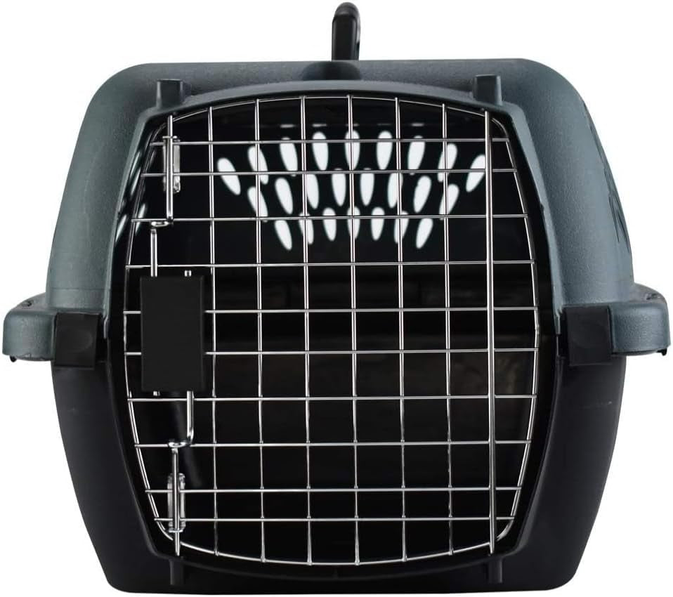 Petmate Pet Porter Dog Kennel 23", Dark Gray & Black, for Pets up to 15Lbs, Made in USA