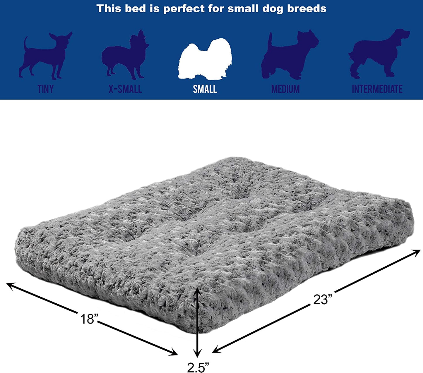 Midwest Homes for Pets Deluxe Dog Beds | Super Plush Dog & Cat Beds Ideal for Dog Crates | Machine Wash & Dryer Friendly, 1-Year Warranty