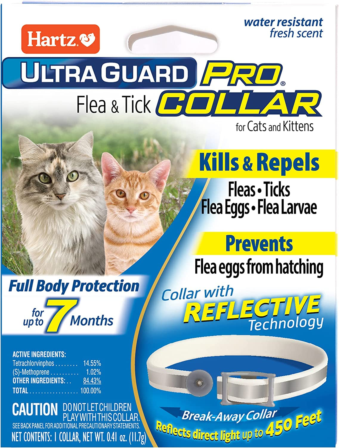 Hartz Ultraguard Pro Flea & Tick Collar for Cats and Kittens, 7 Month Flea and Tick Prevention and Protection, 1 Collar
