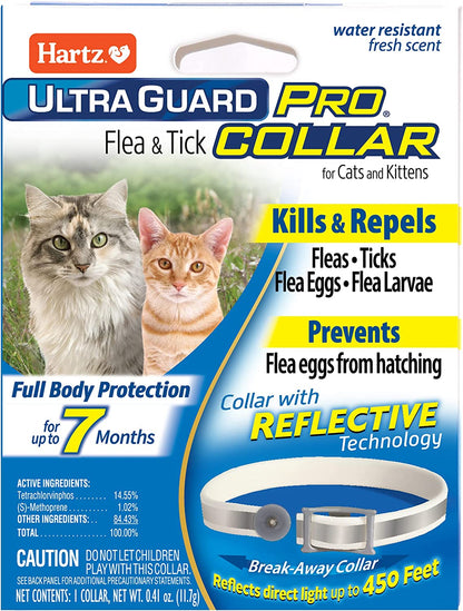 Hartz Ultraguard Pro Flea & Tick Collar for Cats and Kittens, 7 Month Flea and Tick Prevention and Protection, 1 Collar