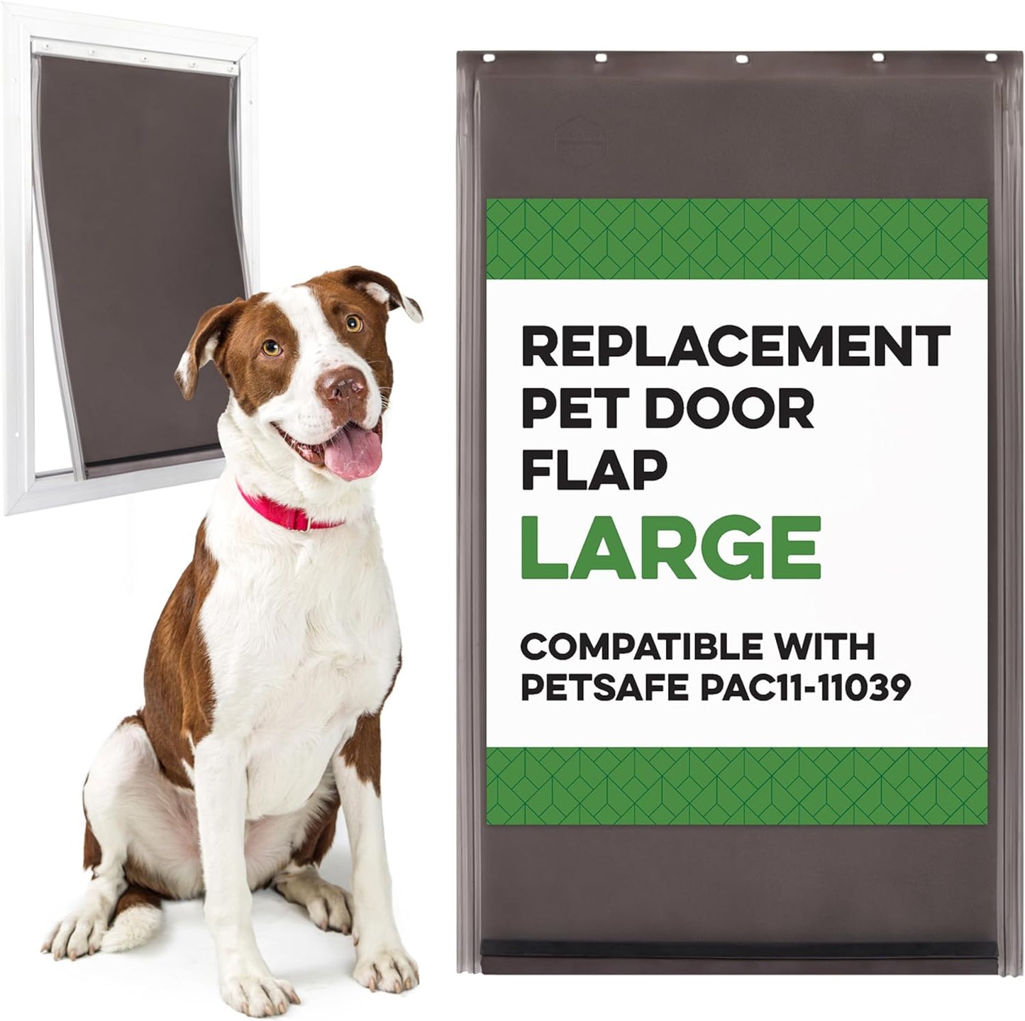 Evergreen Pet Supplies Large Replacement Dog Door Flap - Fits Petsafe Freedom PAC11-11039 - Flexible Doggy Door Flap for Small, Medium, and Large Dogs and Cats - Weather Resistant and Easy to Install