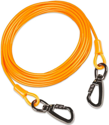 Dog tie Out Cable, 10/20/25/30/50/70/100 feet, Suitable for Dogs up to 350 pounds, Dog Cable with Swivel Buckle, Lightweight, Non-Winding, for Outdoor Camping, Yard Dog Cable