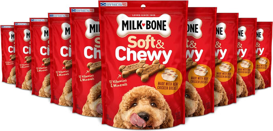 Milk-Bone Soft & Chewy Dog Treats, Chicken Recipe, 5.6 Ounce (Pack of 10)