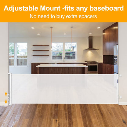 140 Inch Retractable Dog Gate Extra Wide Dog Gates for Large Openings Retractable Baby Gates for Doorway Extra Wide Baby Gate Long Dog Gates Indoor Extra Long Baby Gate Retractable Pet Gates for Kids