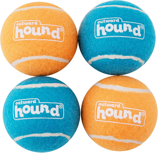 Outward Hound Tennis Ballz Fetch Dog Toy, 4-Pack