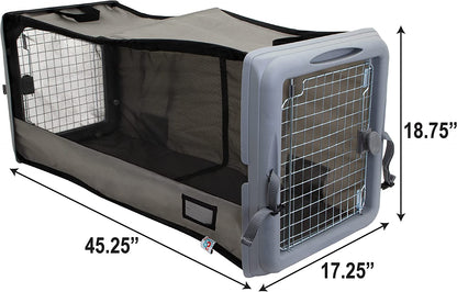 SPORT PET Large Pop Open Kennel, Portable Cat Cage Kennel, Waterproof Pet Bed, Travel Litter Collection