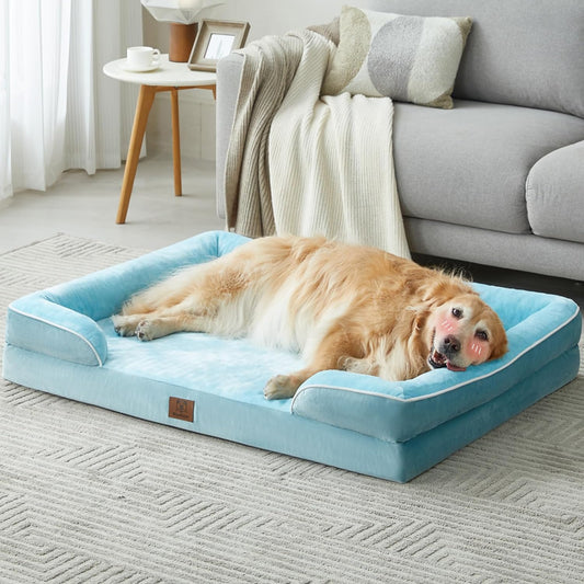 WNPETHOME Waterproof Dog Beds for Extra Large Dogs, Orthopedic Xlarge Dog Bed with Sides, Big Dog Couch Bed with Washable Removable Cover, Pet Bed Sofa with Non-Slip Foam for Sleeping