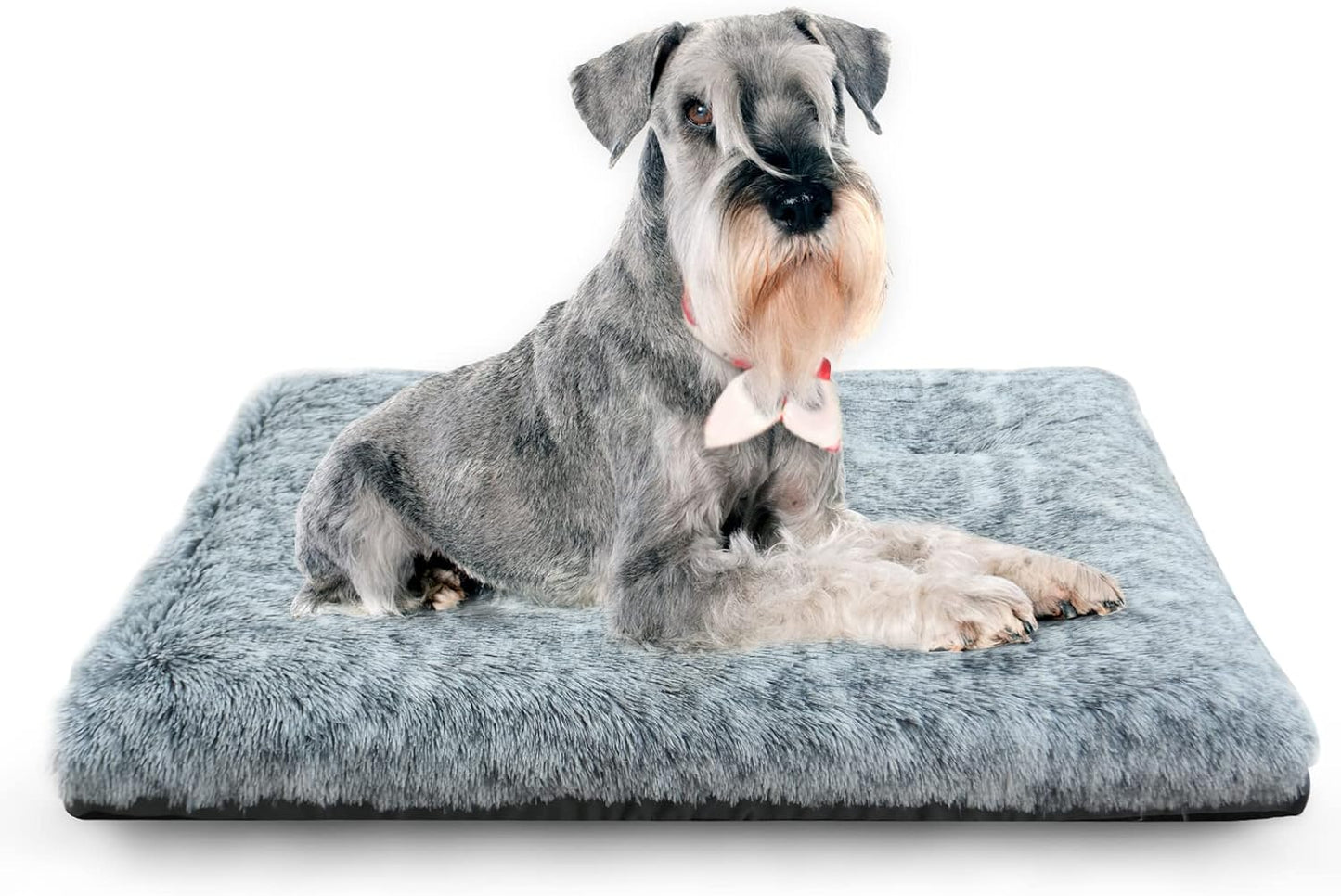 Dog Beds for Small Dogs Deluxe Pet Beds for Crates Washable Dog Bed Mat, 24 X 18 X 3 Inches, Grey