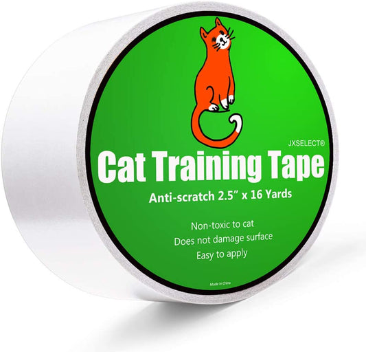 Anti-Scratch Cat Tape for Furniture - Stop Cat from Scratching Couch,Corners of Chair,Door Frame, Counter Top and Carpet,Clear Double Sided Tape for Cat Scratching Cat Training Tape 2.5" X 16 Yard