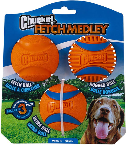 Chuckit! Fetch Toys for Dogs - Whistler, Glow and Rebounce Balls plus Ultra Fetch Stick