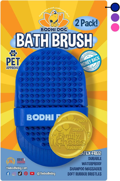 Bodhi Dog Shampoo Brush | Pet Shower & Bath Supplies for Cats & Dogs | Dog Bath Brush for Dog Grooming | Long & Short Hair Dog Scrubber for Bath | Dog Wash Brush