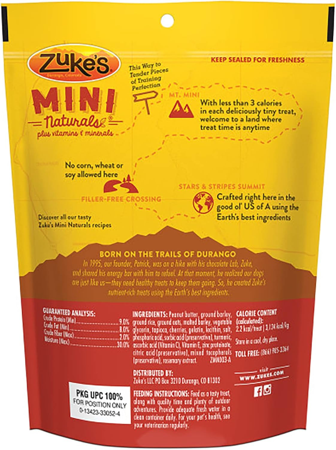 Zuke's Mini Naturals Adult Dog Training Treats, Peanut Butter & Oats Recipe with Vitamins & Minerals, A+ Training Treats for Adult Dogs, 6 OZ Bag (Pack of 3)