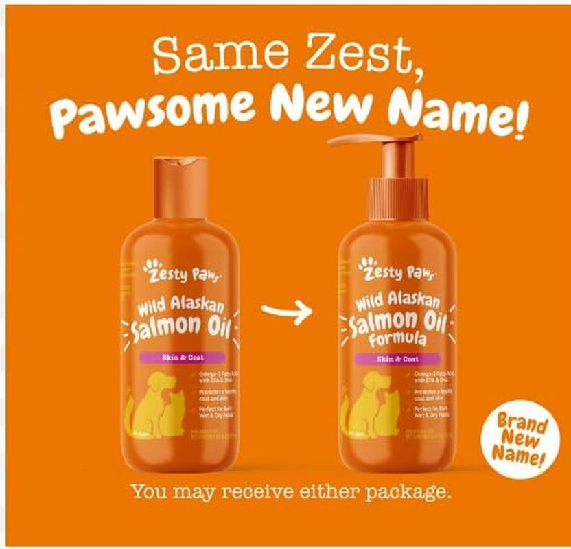 Wild Alaskan Salmon Oil Formula for Dogs & Cats - Omega 3 Skin & Coat Support - Liquid Food Supplement for Pets - Natural EPA + DHA Fatty Acids for Joint Function, Immune & Heart Health 16oz
