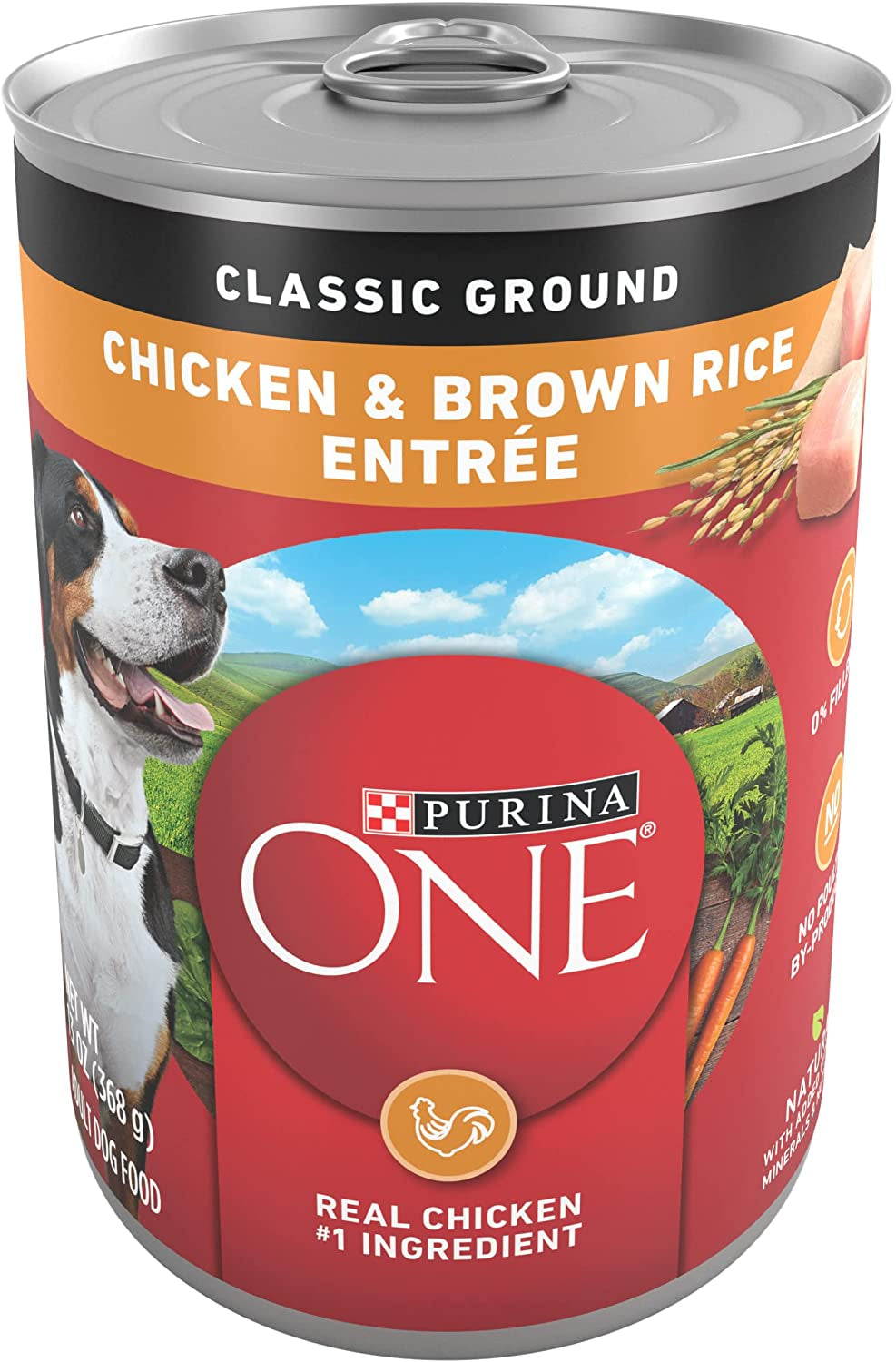 Purina ONE Classic Ground Beef and Brown Rice Entree Adult Wet Dog Food - (Pack of 12) 13 Oz. Cans