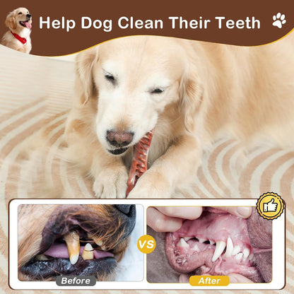 NOUGAT Dog Toys for Aggressive Chewers 3 Pack Indestructible Dog Toy Tough Nylon Bacon Flavor Dog Chew Toys for Large Medium Small Breed