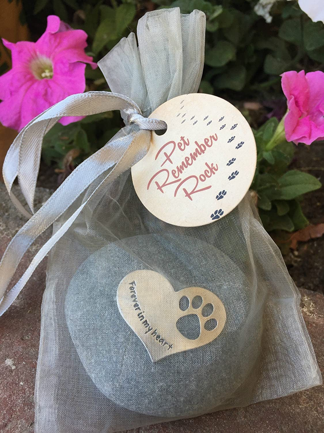 Comforting Dog Memorial Gift - Sympathy or Condolence Gift for Loss of Pet - in Loving Memory Stone by Whitney Howard Designs