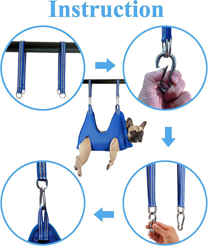 10 in 1 Pet Grooming Hammock Harness with Nail Clippers/Trimmer, Nail File,Dog Nail Hammock, Dog Grooming Sling for Nail Trimming/Clipping