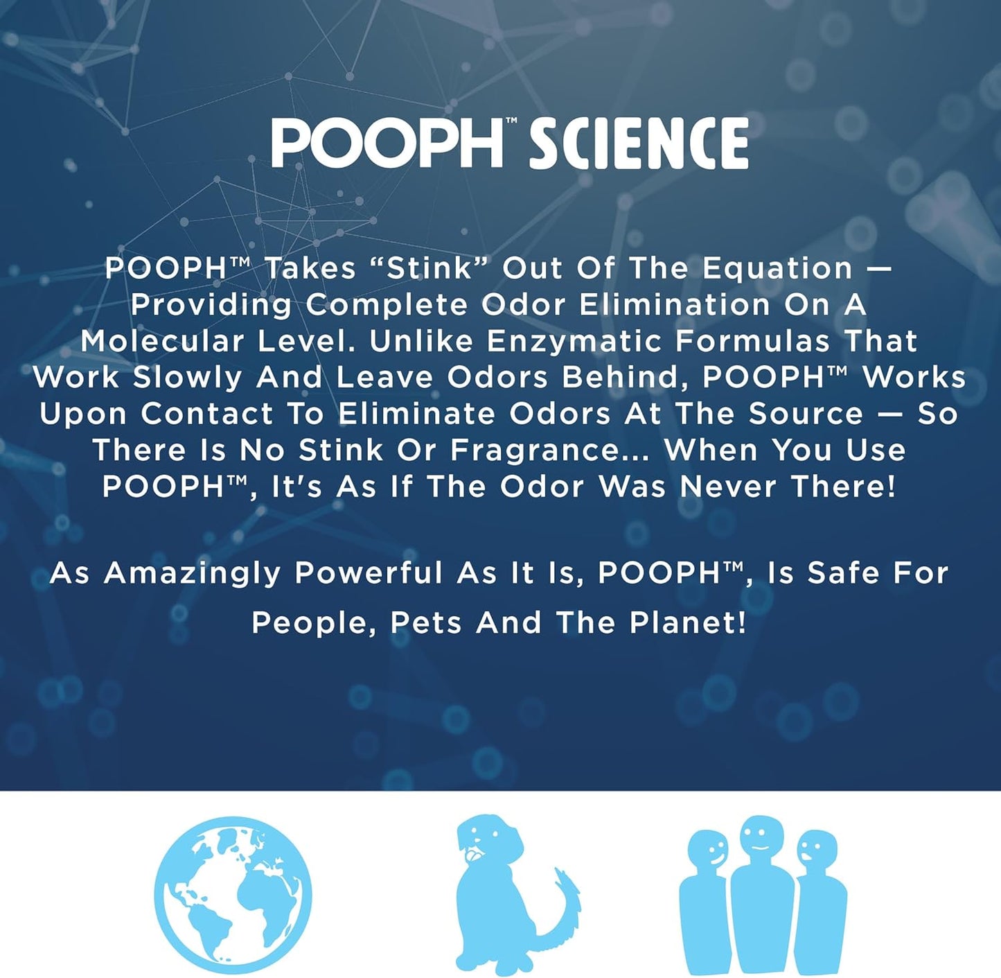 Pooph Skunk Odor Eliminator, 32Oz Spray - Dismantles Skunk Odors on a Molecular Basis from Pets & Anything Else, Proprietary Formula Breaks down Skunk Oils, Eliminates Odor on Clothing & More