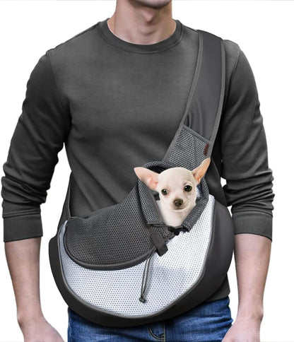 YUDODO Pet Dog Sling Carrier Breathable Mesh Travel Safe Sling Bag Carrier for Dogs Cats