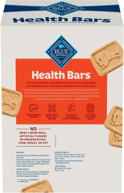 Blue Buffalo Health Bars Crunchy Dog Biscuits, Oven-Baked With Natural Ingredients, Bacon, Egg & Cheese, 3-lb. Box