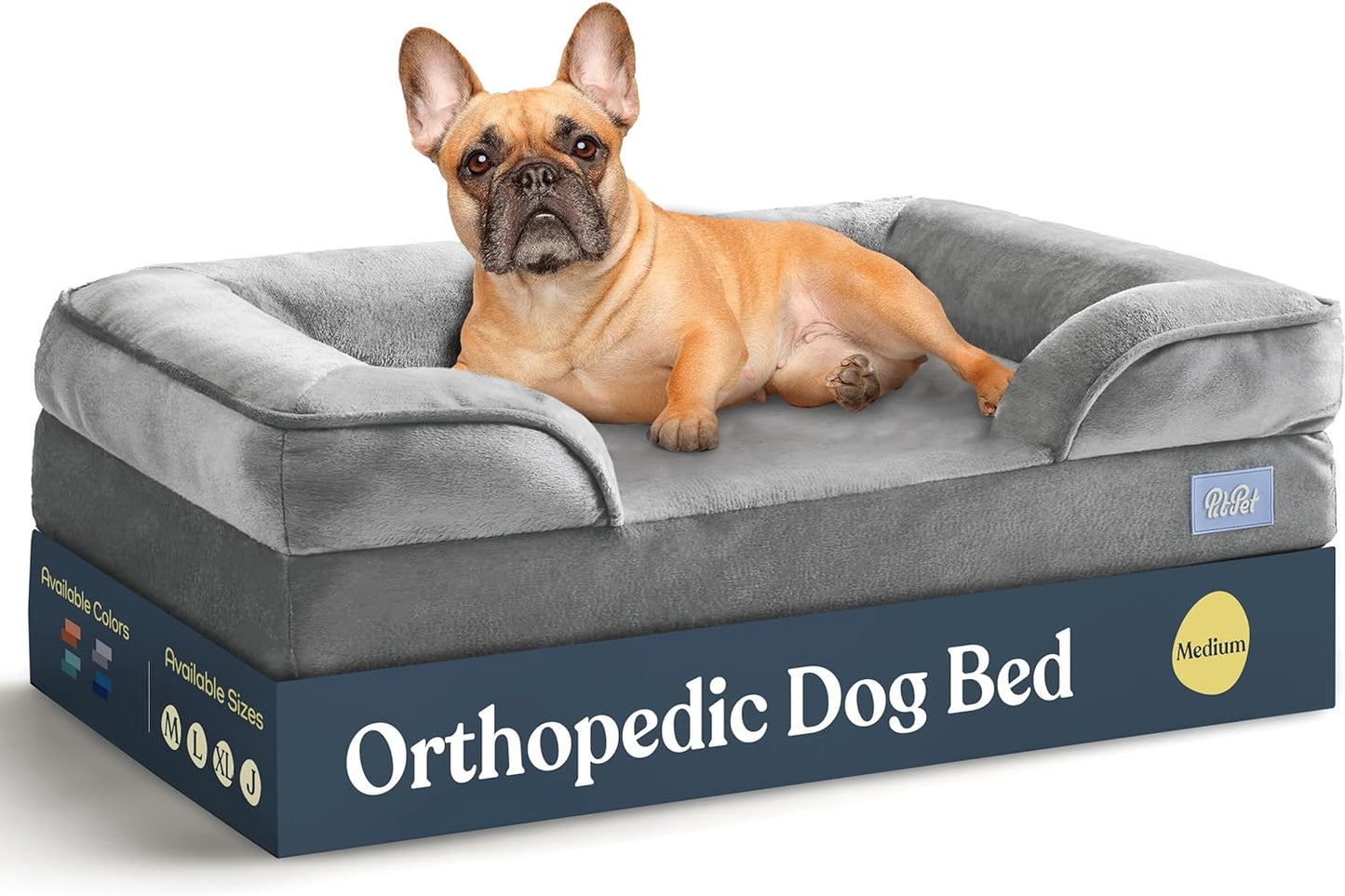 Orthopedic Sofa Dog Bed - Ultra Comfortable Dog Beds for Large Dogs - Breathable & Waterproof Pet Bed- Egg Foam Sofa Bed with Extra Head and Neck Support - Removable Washable Cover & Nonslip Bottom.