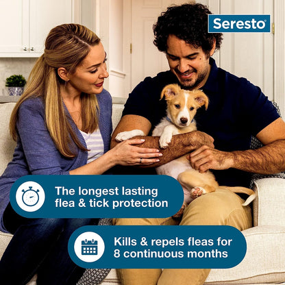 Seresto Small Dog Vet-Recommended Flea & Tick Treatment & Prevention Collar for Dogs under 18 Lbs. | 8 Months Protection