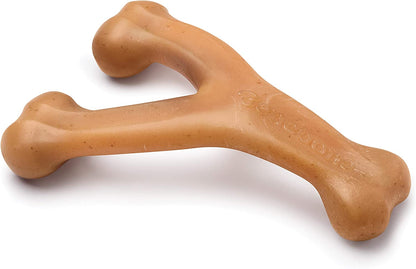 Benebone Wishbone Durable Dog Chew Toy for Aggressive Chewers, Real Chicken, Made in USA, Large