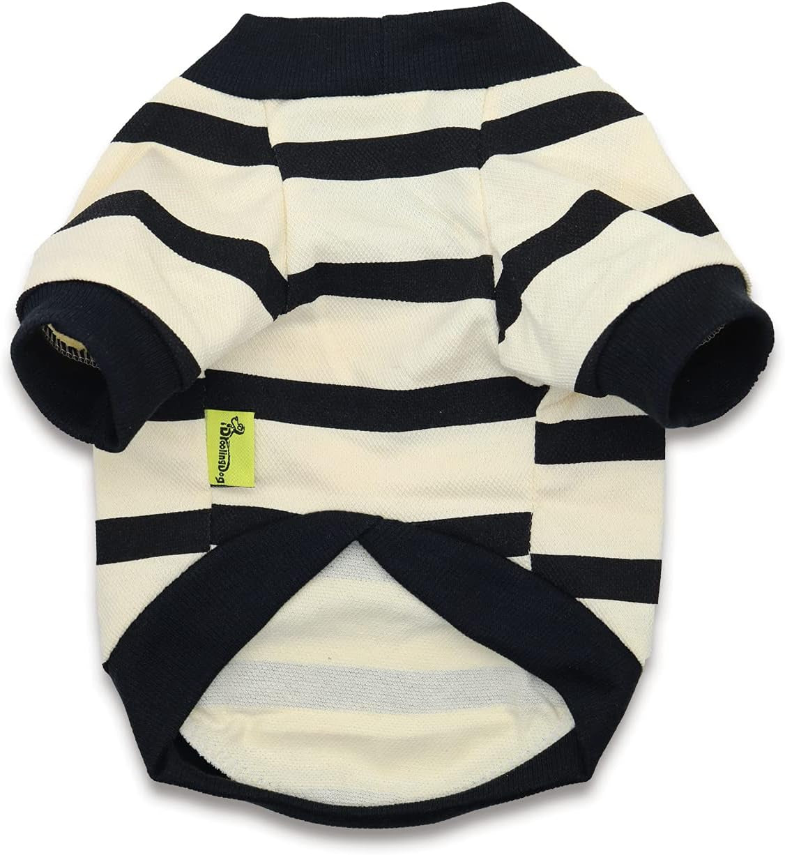 Small Dog Sweater Pet T Shirt Striped Clothes for Dogs Boston Terriers Jumpers, Small, Yellow