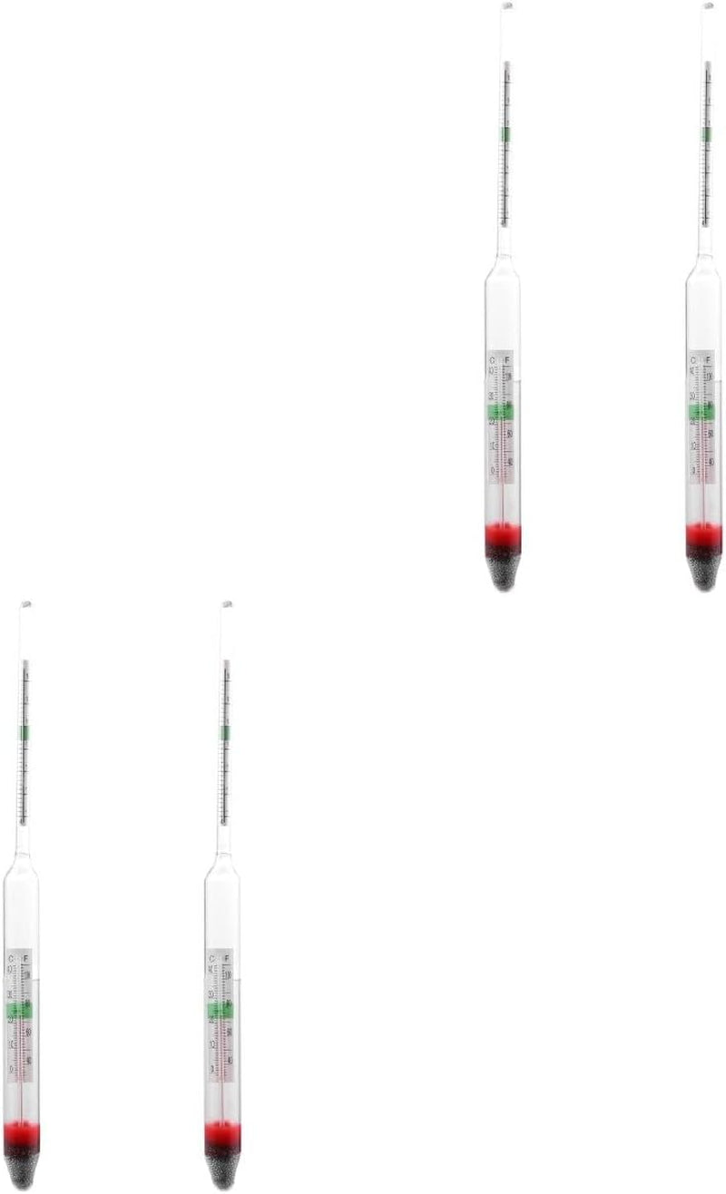 balacoo Aquarium Glass Hydrometer - 4 pcs Fish Tank Hydrometer with Thermometer Aquarium Glass Fish Tank Float Hydrometer